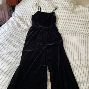 Urban Outfitters Black Velvet Jumpsuit / SIZE XS